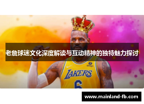 老詹球迷文化深度解读与互动精神的独特魅力探讨