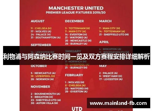 利物浦与阿森纳比赛时间一览及双方赛程安排详细解析 利物浦与阿森纳比赛时间一览及双方赛程安排详细解析