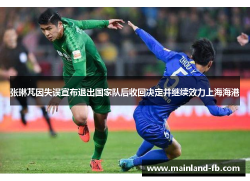 张琳芃因失误宣布退出国家队后收回决定并继续效力上海海港